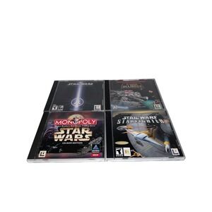 Lot Of 4 Star Wars‎ Pc Games Vintage 1990s Starfighter, X-Wing A, Jedi Knight 2